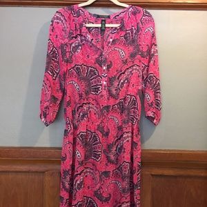 Lauren Ralph Lauren Sheer Print Dress